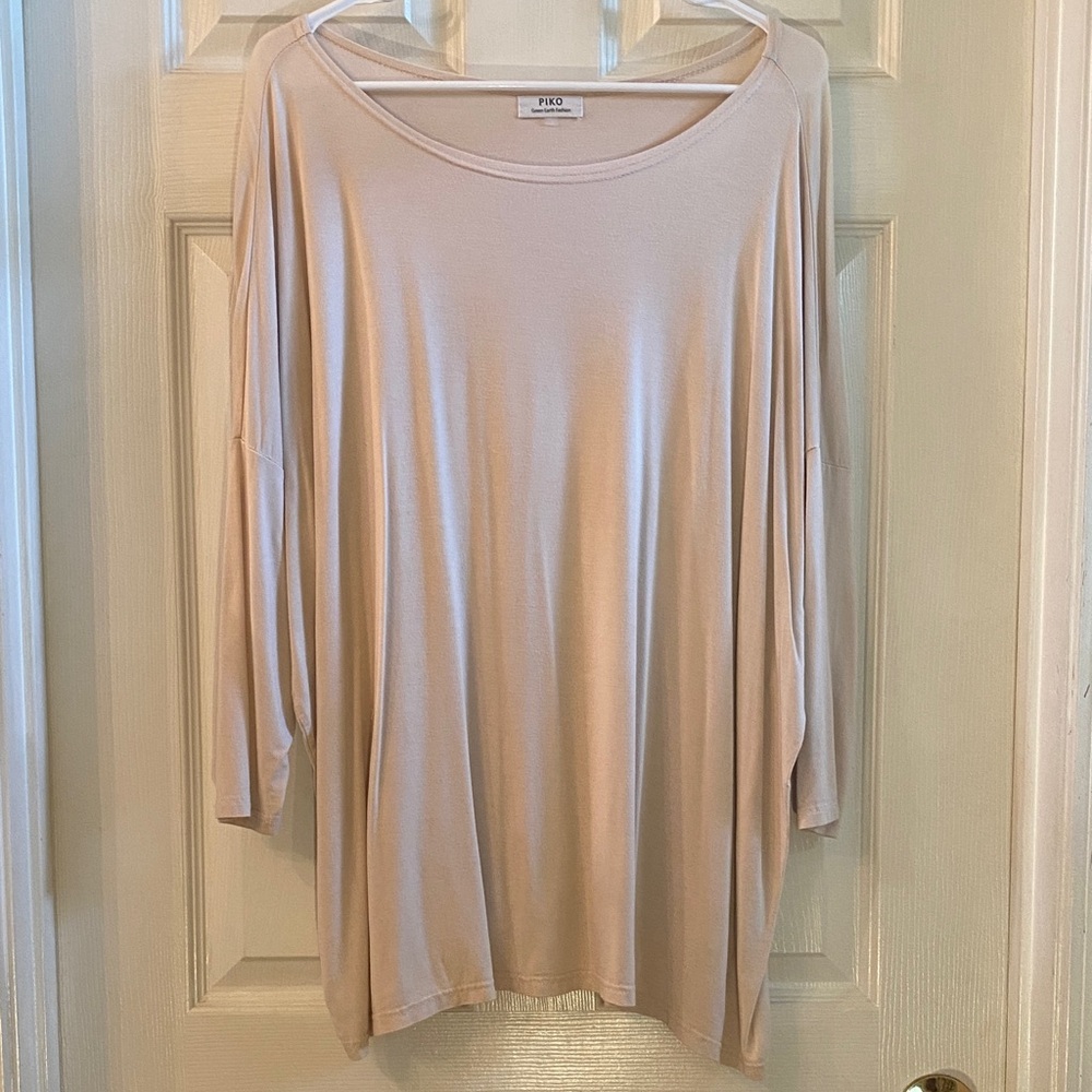 Piko 1988 Women's Beige Oversized Tunic Top - Picture 3 of 7